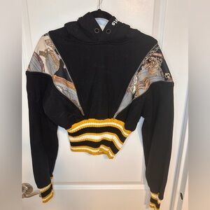 Palm Angels Rare Hoodie with zipper & patterned details